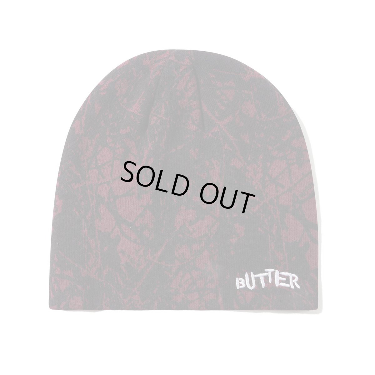 画像1: Butter Goods Woods Camo Skully Beanie - Rust (1)