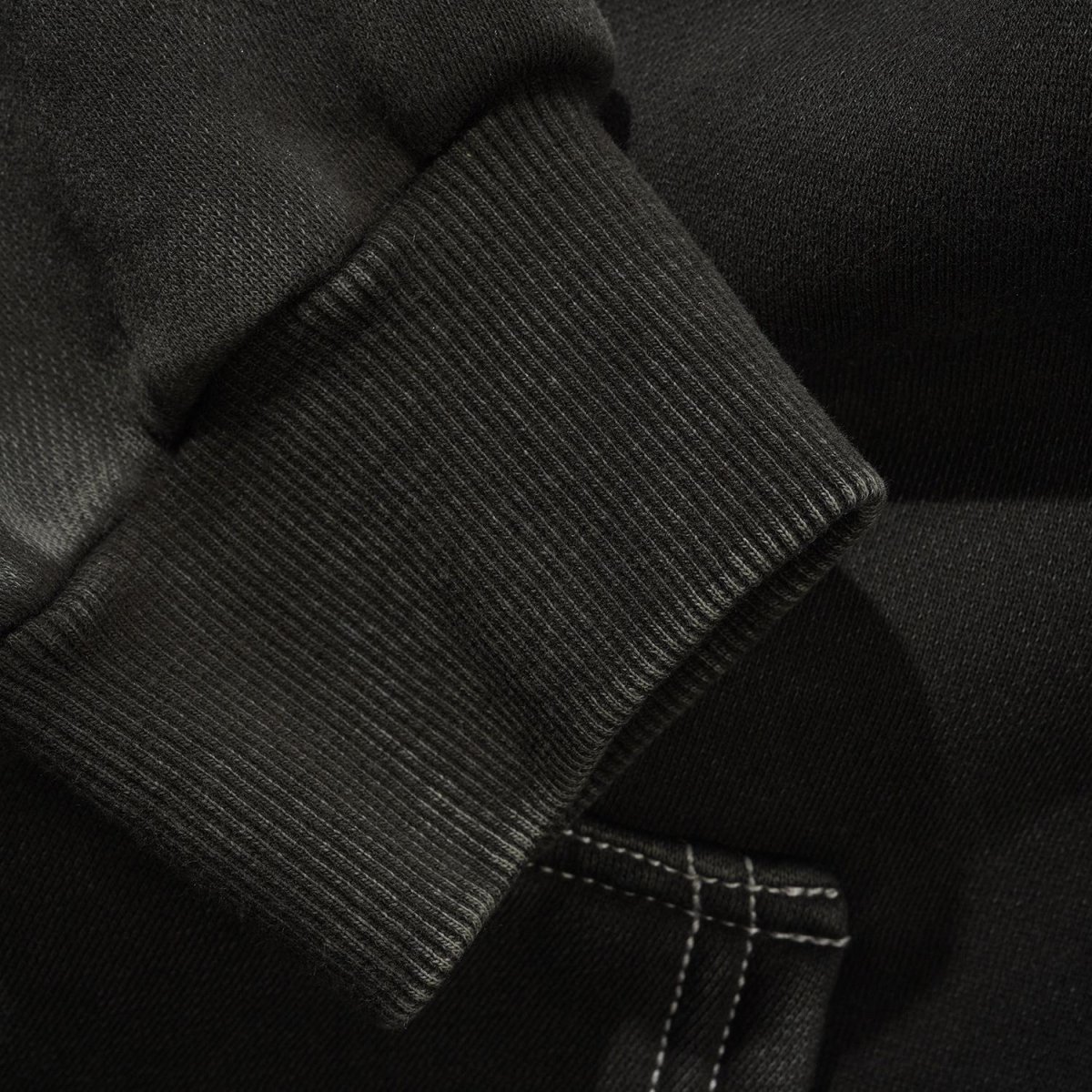 画像3: Butter Goods Blotch Zip Thru Hood - Washed Black (3)