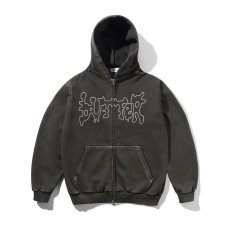 画像1: Butter Goods Blotch Zip Thru Hood - Washed Black (1)