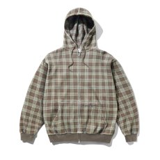 画像1: Butter Goods Waffle Zip Thru Hood - Plaid (1)