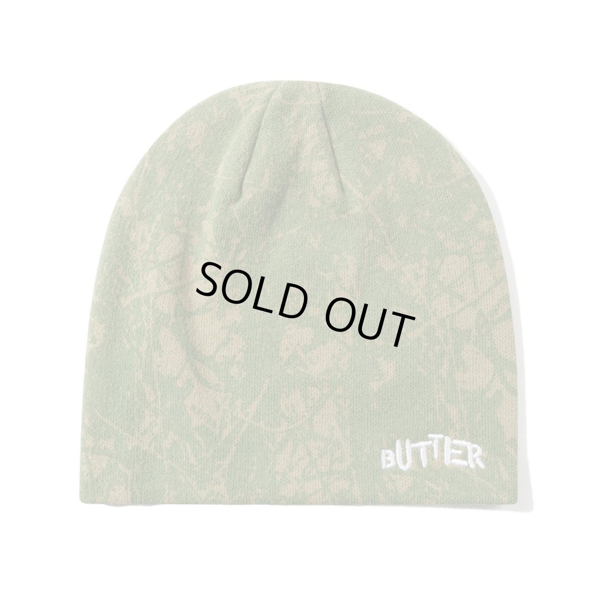 画像1: Butter Goods Woods Camo Skully Beanie - Sage (1)