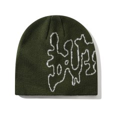 画像1: Butter Goods Blotch Skully Beanie - Fatigue (1)