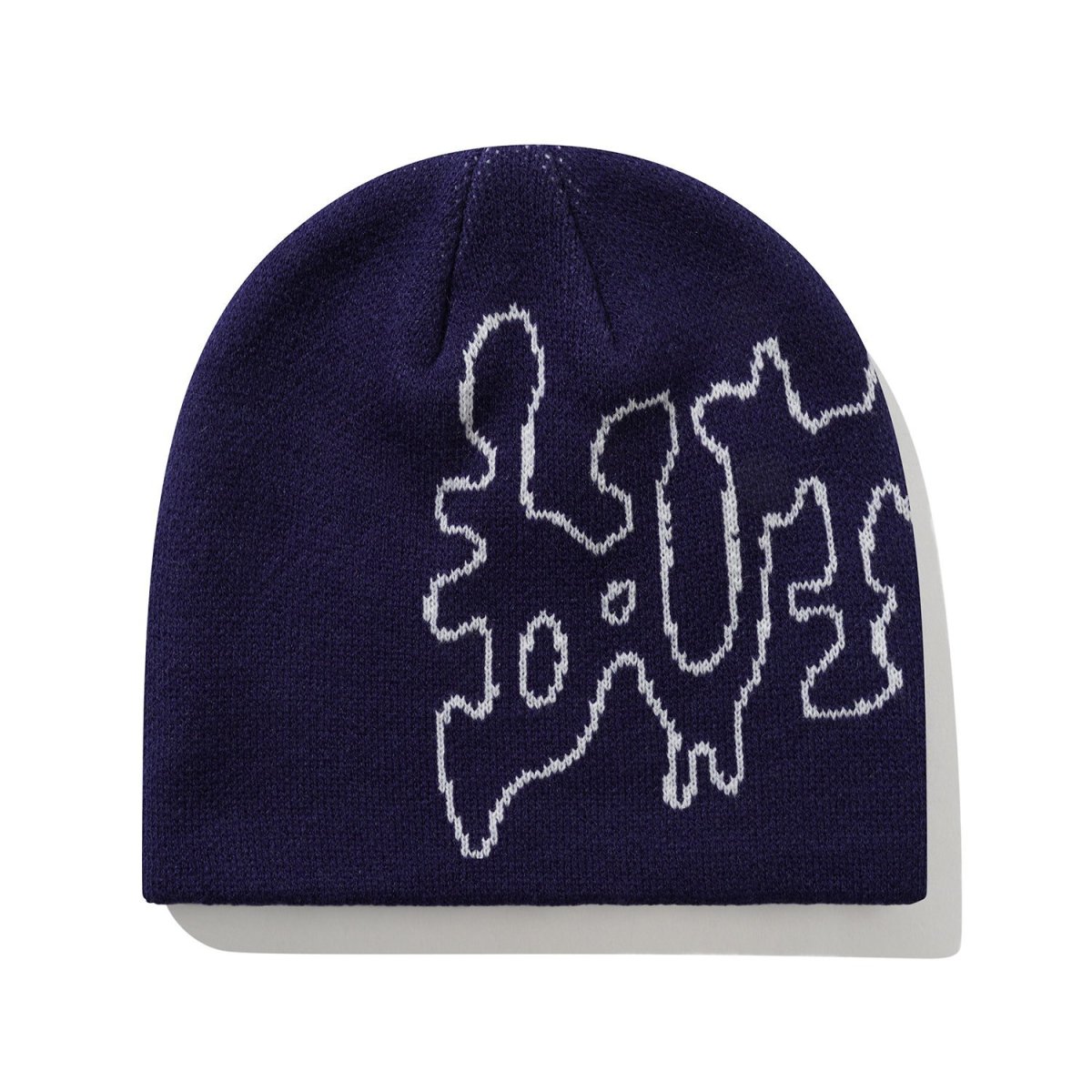 画像1: Butter Goods Blotch Skully Beanie - Navy (1)
