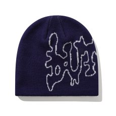 画像1: Butter Goods Blotch Skully Beanie - Navy (1)