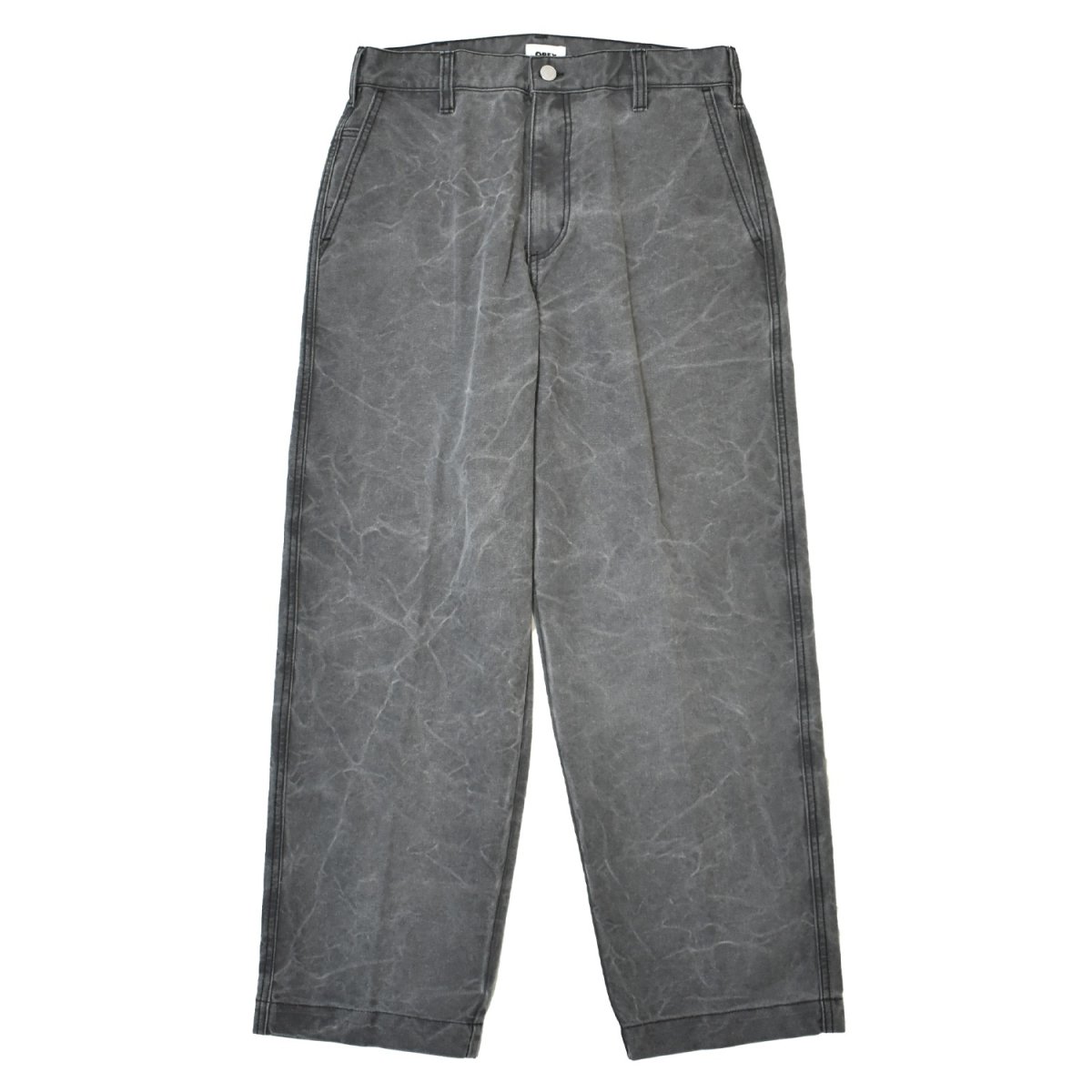 画像1: OBEY Commons Wrinkle Wash Jeans - Black (1)