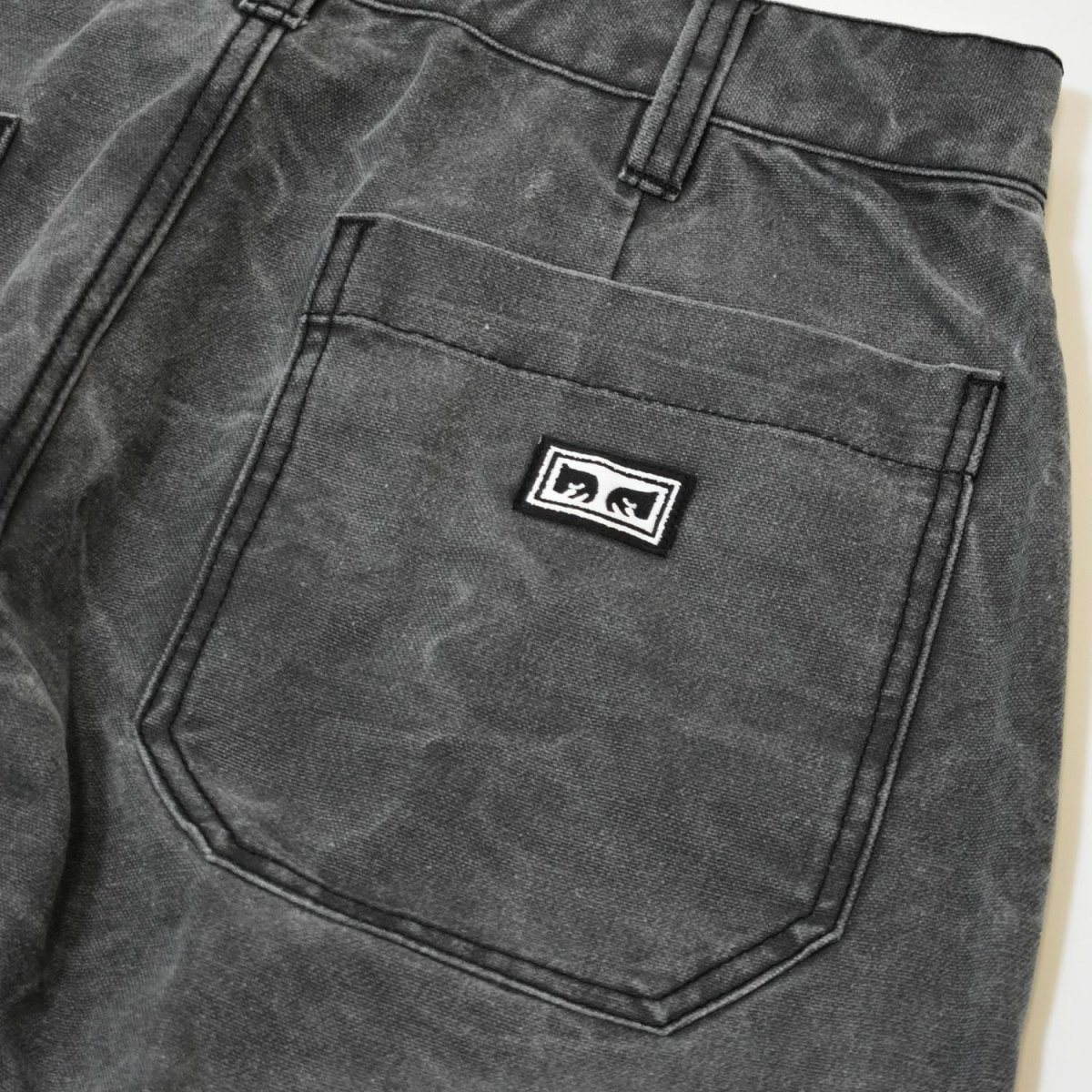 画像4: OBEY Commons Wrinkle Wash Jeans - Black (4)