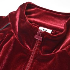 画像2: PRO CLUB Comfort Velour Track Jacket - Burgundy (2)