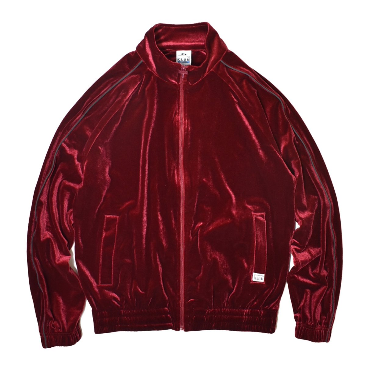 画像1: PRO CLUB Comfort Velour Track Jacket - Burgundy (1)