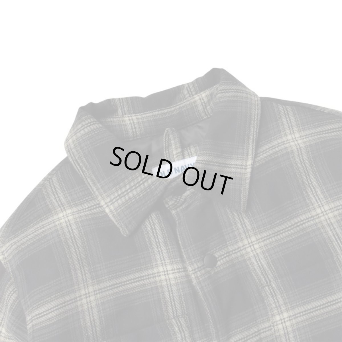 画像3: Old Navy Insulated Cropped Flannel Shacket - Black Plaid (3)