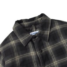 画像3: Old Navy Insulated Cropped Flannel Shacket - Black Plaid (3)