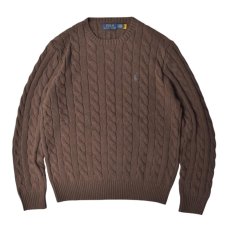 画像1: Polo Ralph Lauren Roving Cotton Crewneck Sweater - Brown (1)