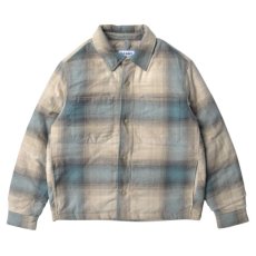 画像1: Old Navy Insulated Cropped Flannel Shacket - White Plaid (1)