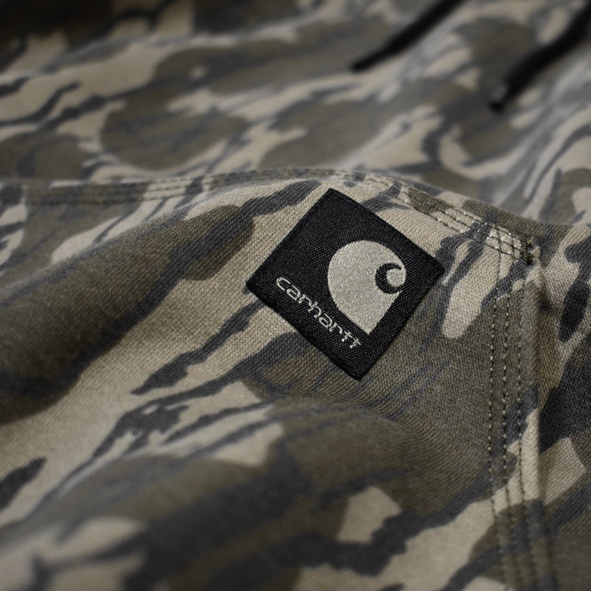 画像3: Carhartt USA Loose Fit Midweight Camo Sleeve Graphic Hoodie - Mossy Oak Bottomland (3)