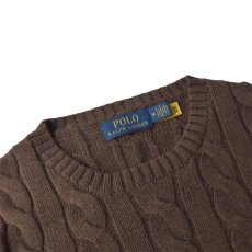 画像2: Polo Ralph Lauren Roving Cotton Crewneck Sweater - Brown (2)