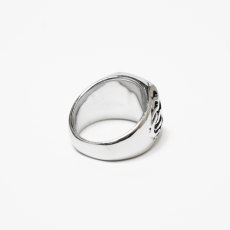 画像2: Flare Cross Square Ring - Silver/Black (2)