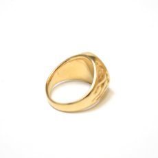 画像2: Flare Cross Round Ring - Gold/Black (2)