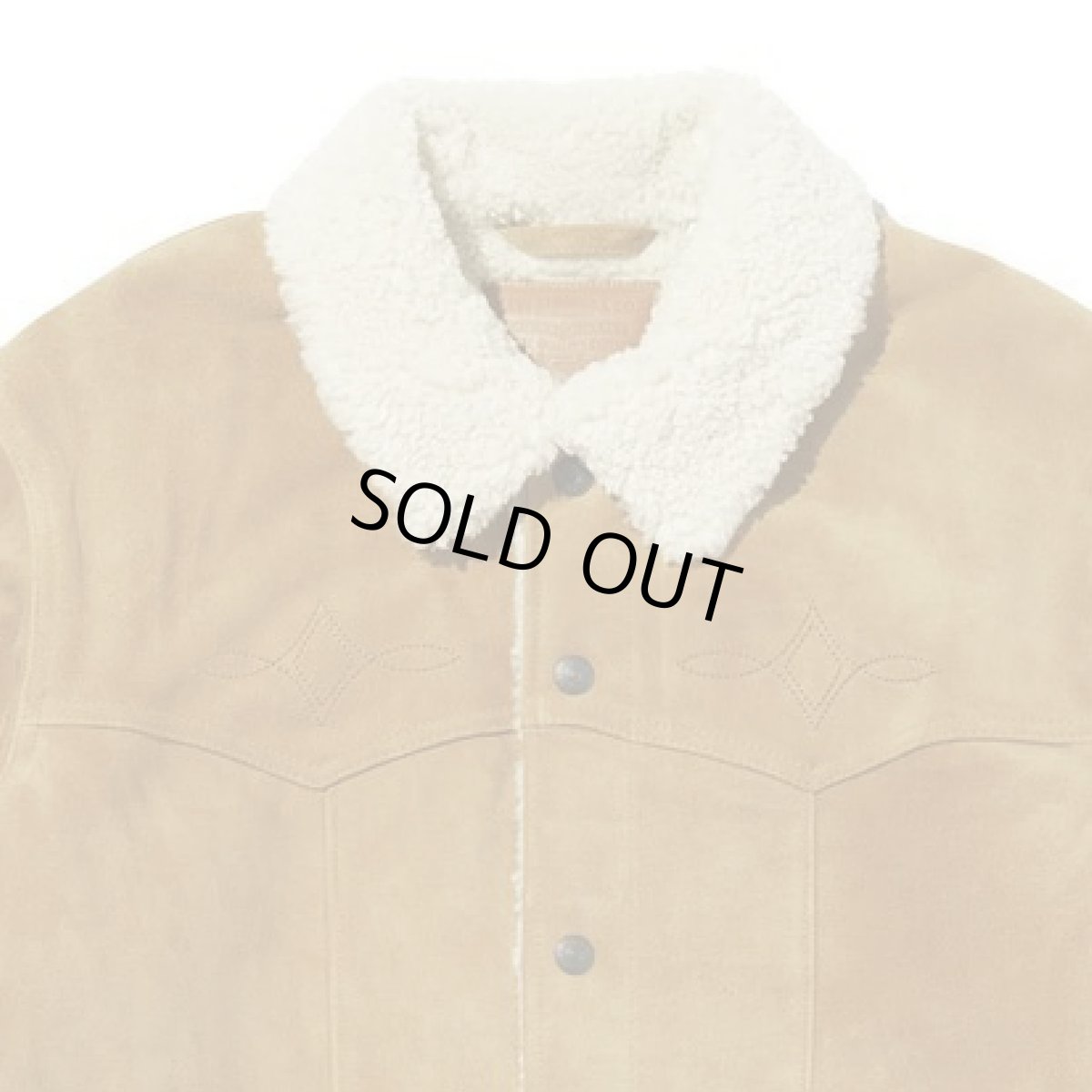 画像3: Levi's Leather Collection Western Suede Sherpa Trucker Jacket - Brown (3)