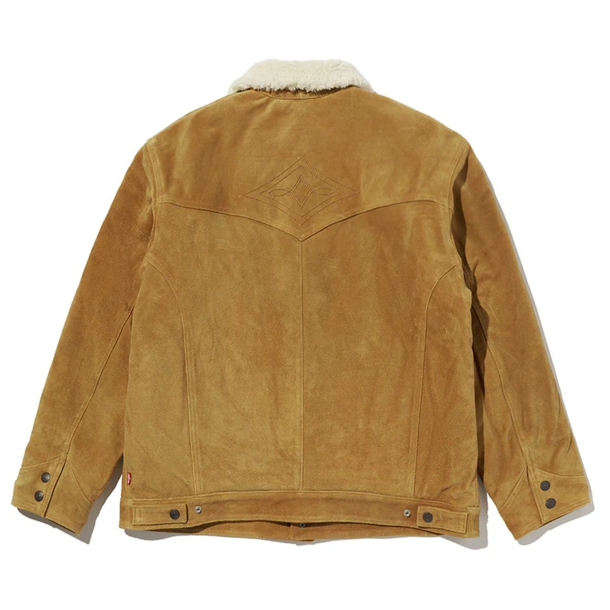 画像2: Levi's Weastern Suede Sherpa Trucker Jacket - Brown (2)