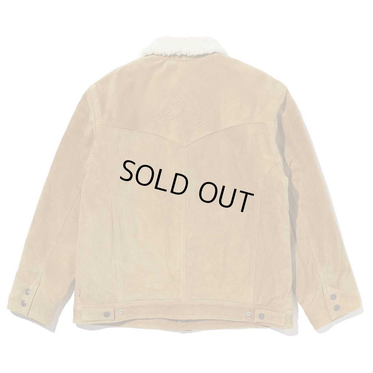 画像2: Levi's Leather Collection Western Suede Sherpa Trucker Jacket - Brown (2)