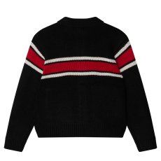 画像2: OBEY Bernard Zip-Up Sweater - Black (2)