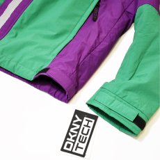 画像6: DKNY TECH Fleece Lined Hooded Jacket - Green/Purple (6)