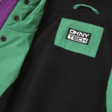 画像5: DKNY TECH Fleece Lined Hooded Jacket - Green/Purple (5)