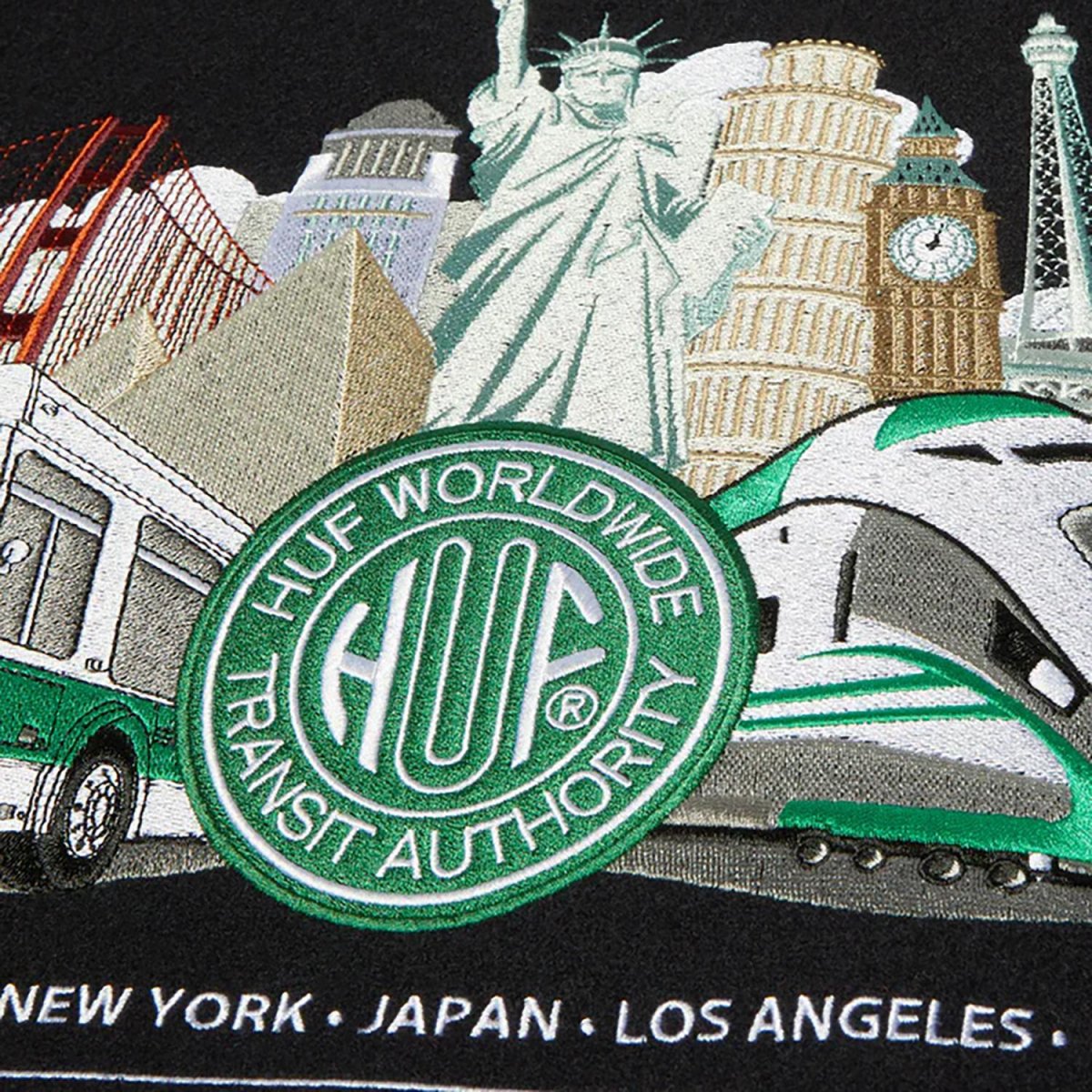 画像6: HUF Global Transit Varsity Jacket - Navy (6)