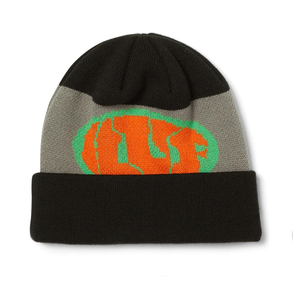 画像1: HUF Warped Cuff Beanie - Black (1)