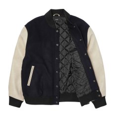 画像3: HUF Global Transit Varsity Jacket - Navy (3)