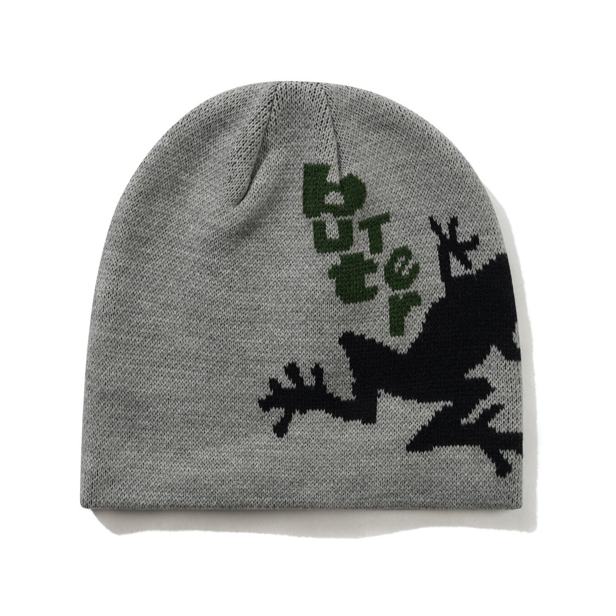 画像1: Butter Goods Croaker Skully Beanie - Grey (1)