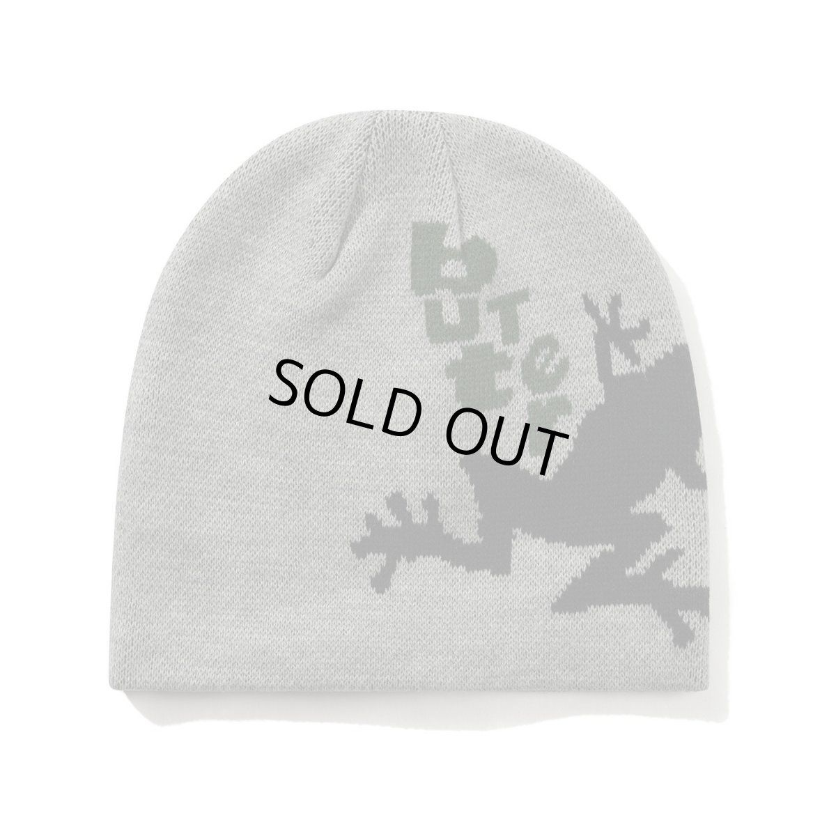 画像1: Butter Goods Croaker Skully Beanie - Grey (1)