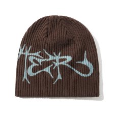 画像2: Butter Goods Scrawling Skully Beanie - Brown (2)