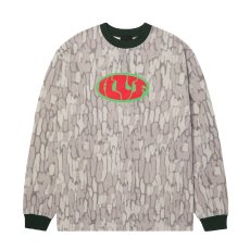 画像1: HUF Warped Camo L/S Knit Top - Muted Camo (1)