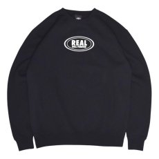 画像1: REAL Skateboards Roll Forever Heavyweight Crewneck - Black (1)