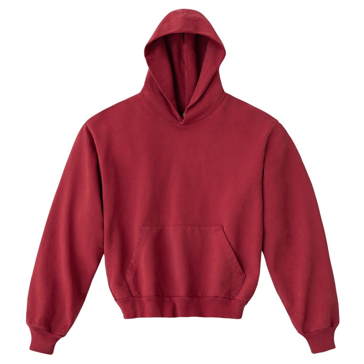 画像1: Los Angeles Apparel 14oz Garment Dye Heavy Fleece Hoodie - Dark Red (1)