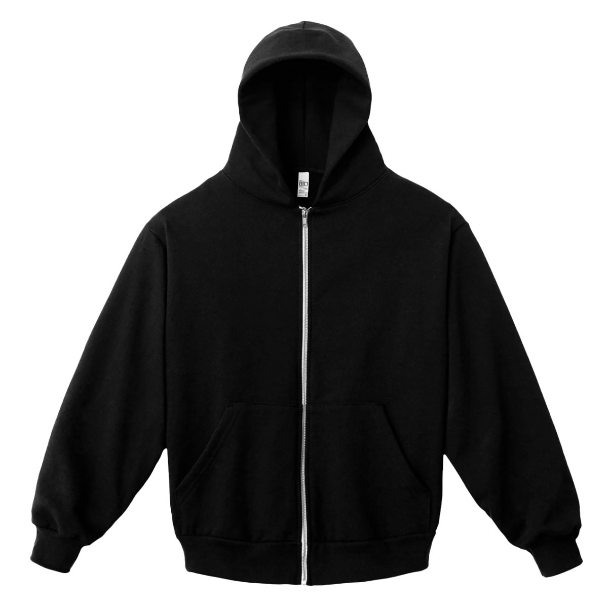画像1: Los Angeles Apparel 14oz Heavy Fleece Full Zip Hoodie - Black (1)