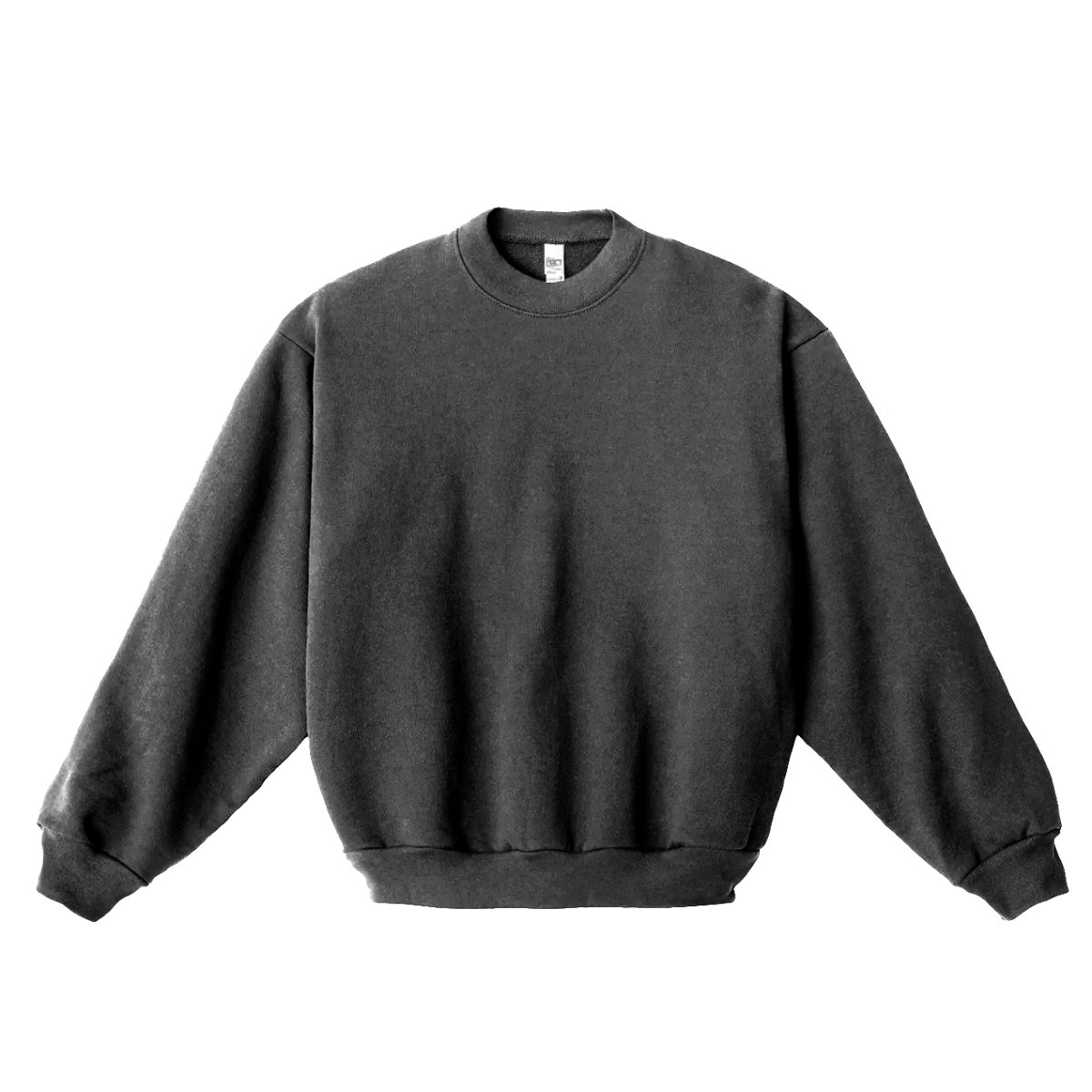 画像1: Los Angeles Apparel 14oz Garment Dye Heavy Fleece Crewneck - Vintage Black (1)