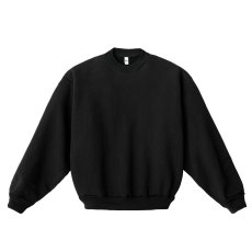 画像1: Los Angeles Apparel 14oz Heavy Fleece Crewneck - Black (1)