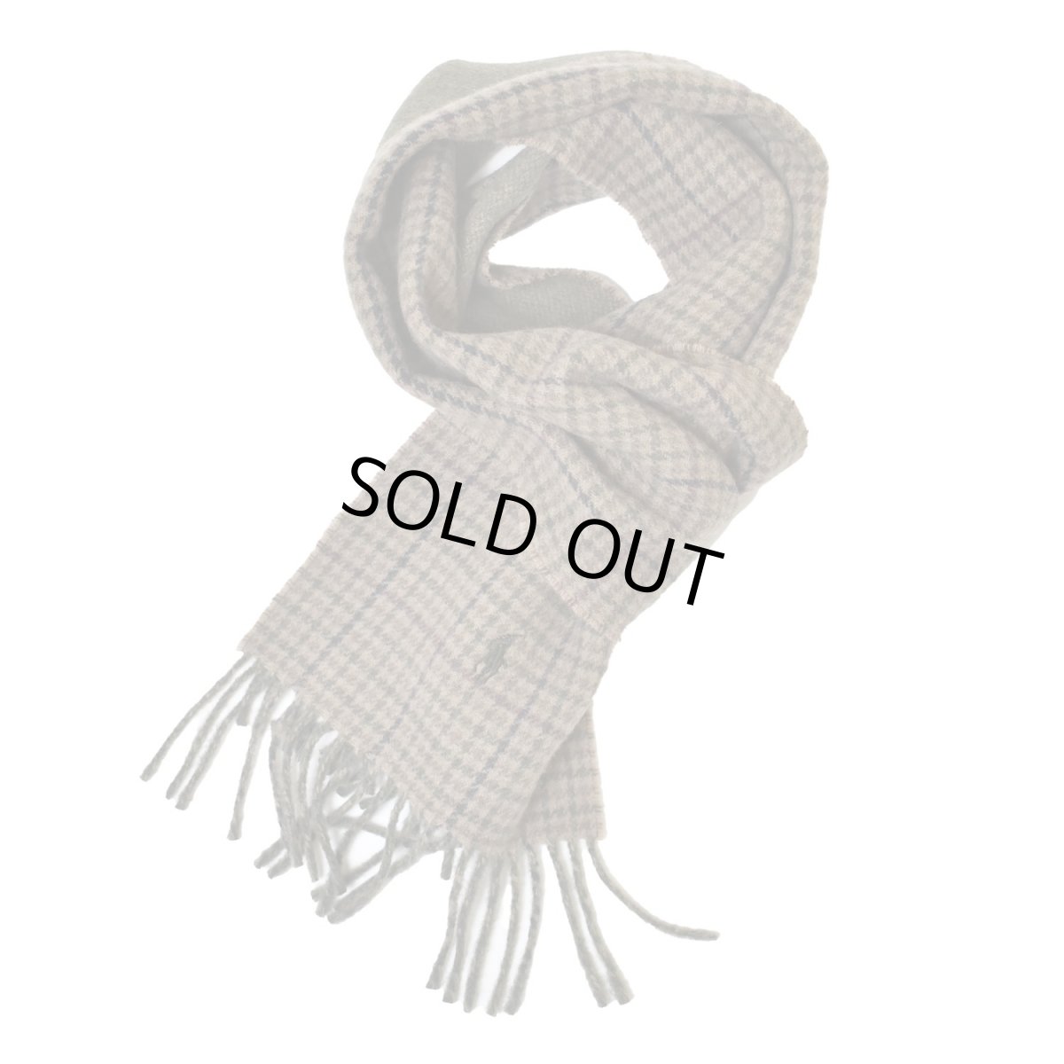 画像2: Polo Ralph Lauren Reversible Wool Scarf - Olive (2)