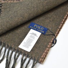 画像4: Polo Ralph Lauren Reversible Wool Scarf - Olive (4)