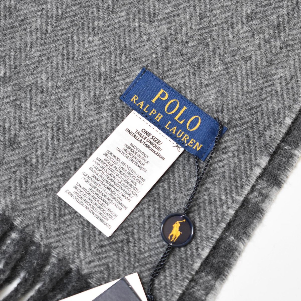 画像4: Polo Ralph Lauren Reversible Wool Scarf - Grey (4)