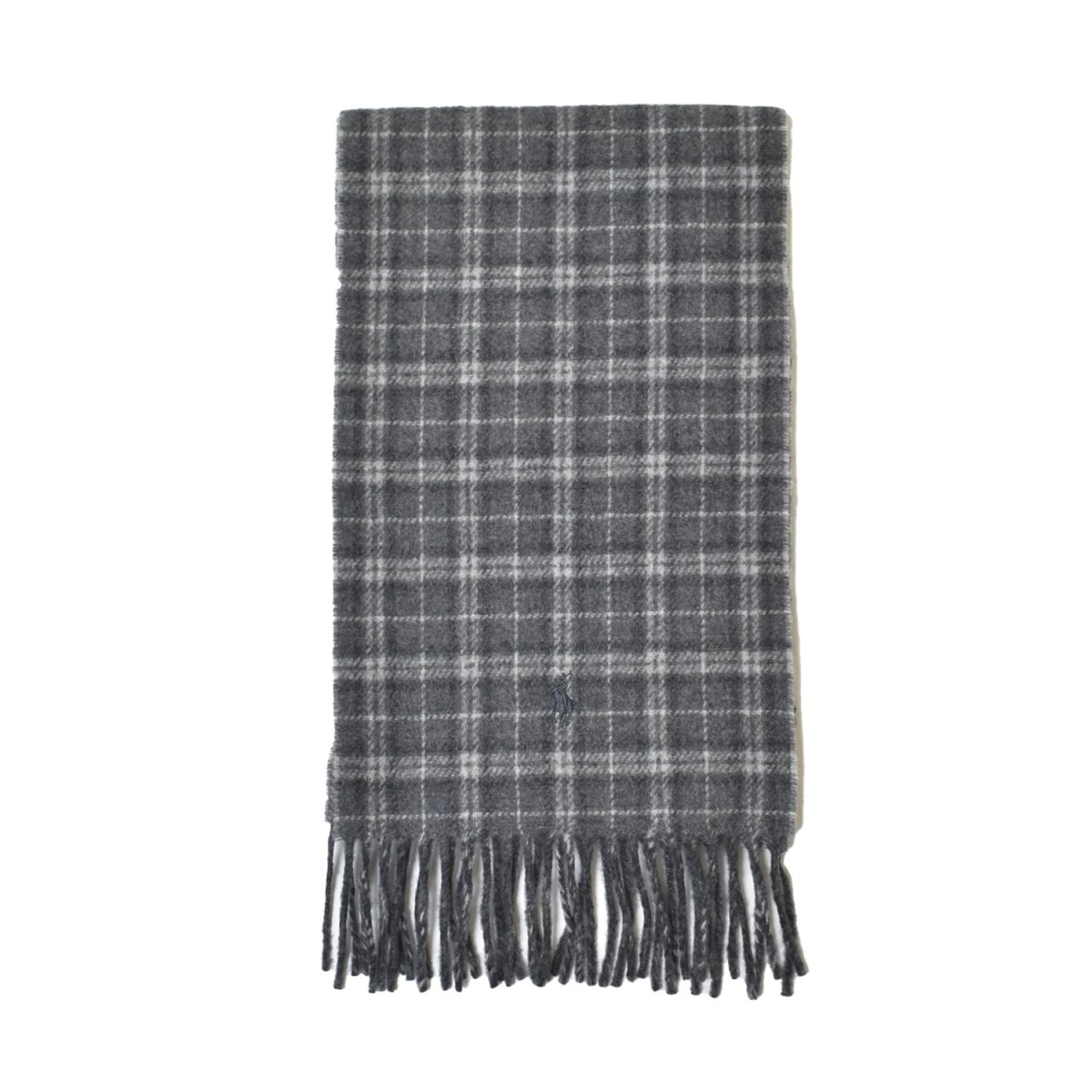 画像1: Polo Ralph Lauren Reversible Wool Scarf - Grey (1)
