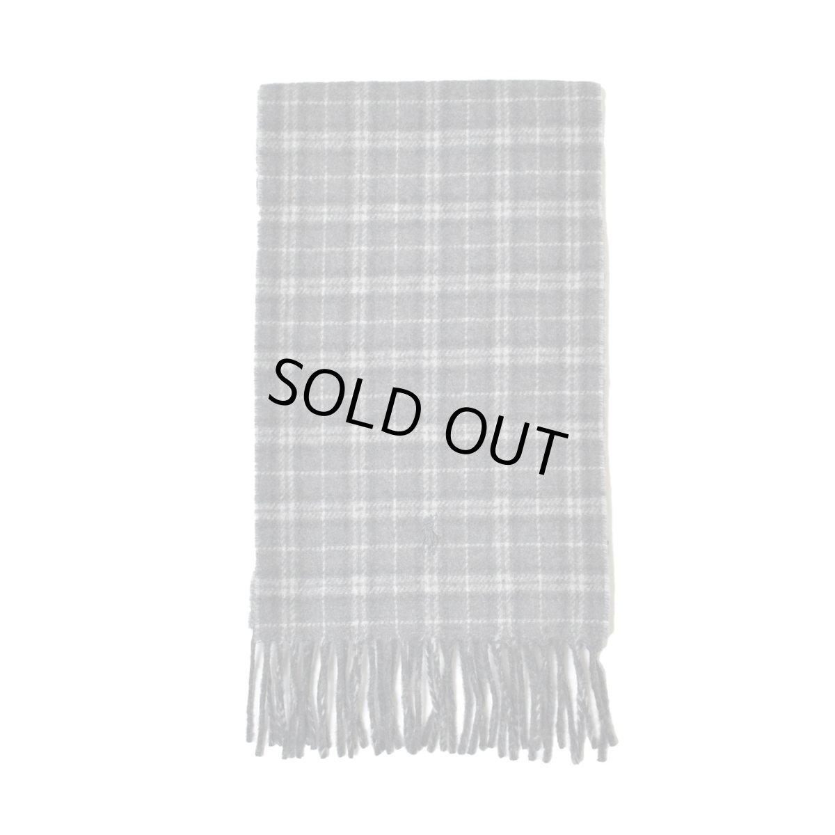 画像1: Polo Ralph Lauren Reversible Wool Scarf - Grey (1)