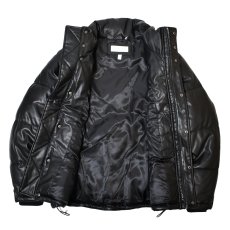 画像2: Calvin Klein PU Leather Puffer Jacket - Black (2)