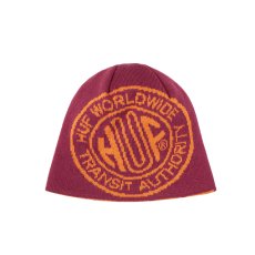画像1: HUF Token Reversible Beanie - Berry (1)