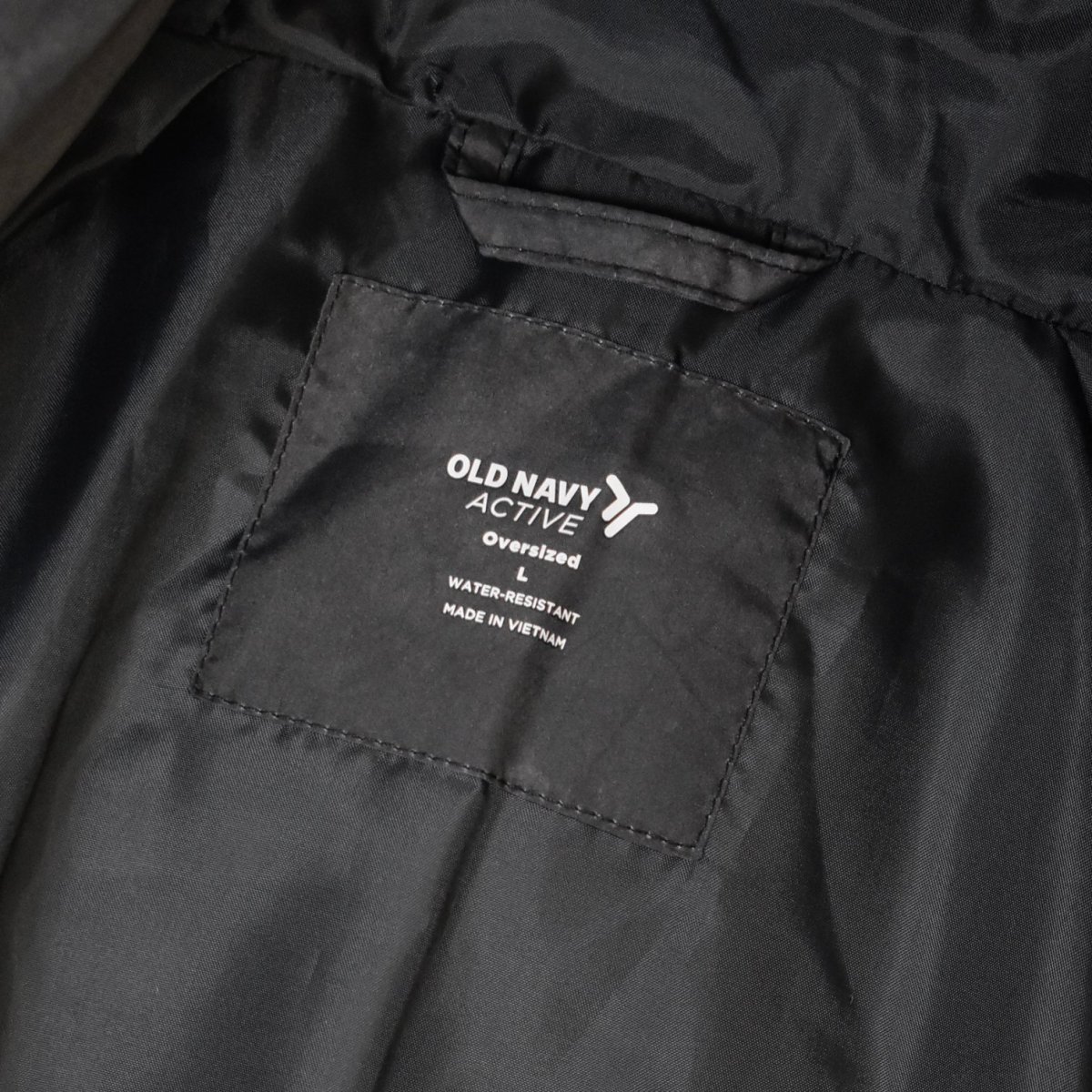 画像5: Old Navy Oversized Hooded Puffer Jacket - Black Print (5)