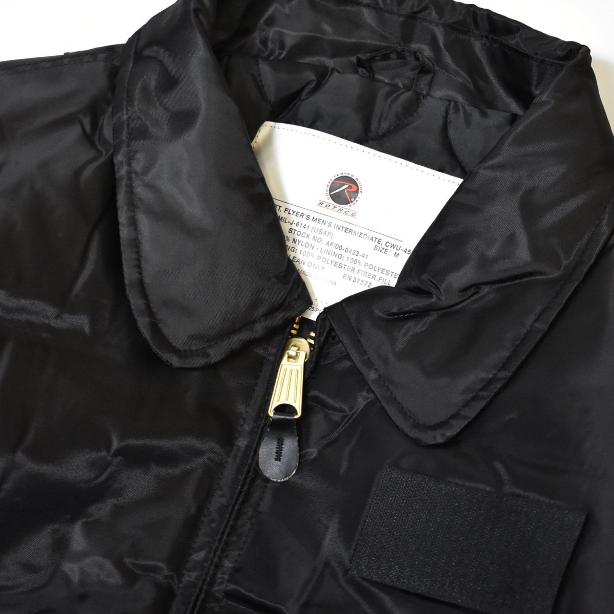 画像4: Rothco CWU-45P Flight Jacket - Black (4)