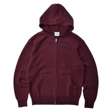 画像1: RAWDRIP Original Double Zip Cotton Knit Hoodie - Maroon (1)