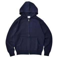画像1: RAWDRIP Original Double Zip Cotton Knit Hoodie - Navy (1)