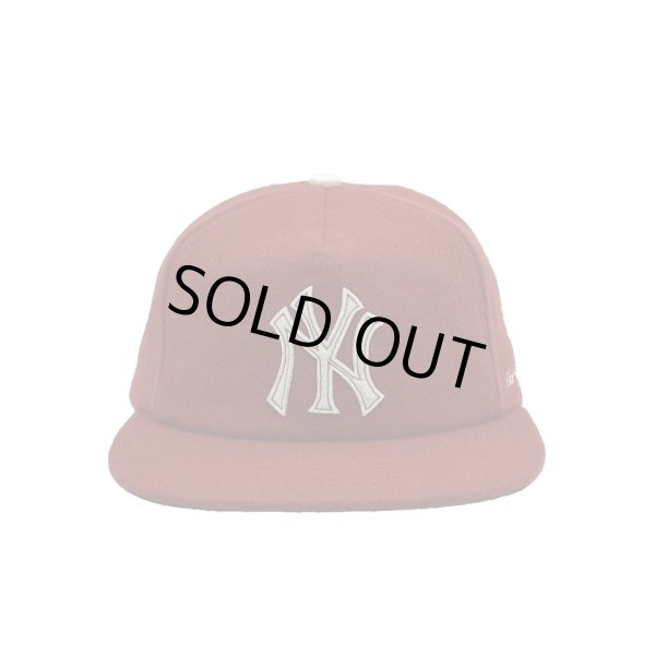 Uncle Jay's Vintage New York Yankees Melton Wool Cap - Brick Red